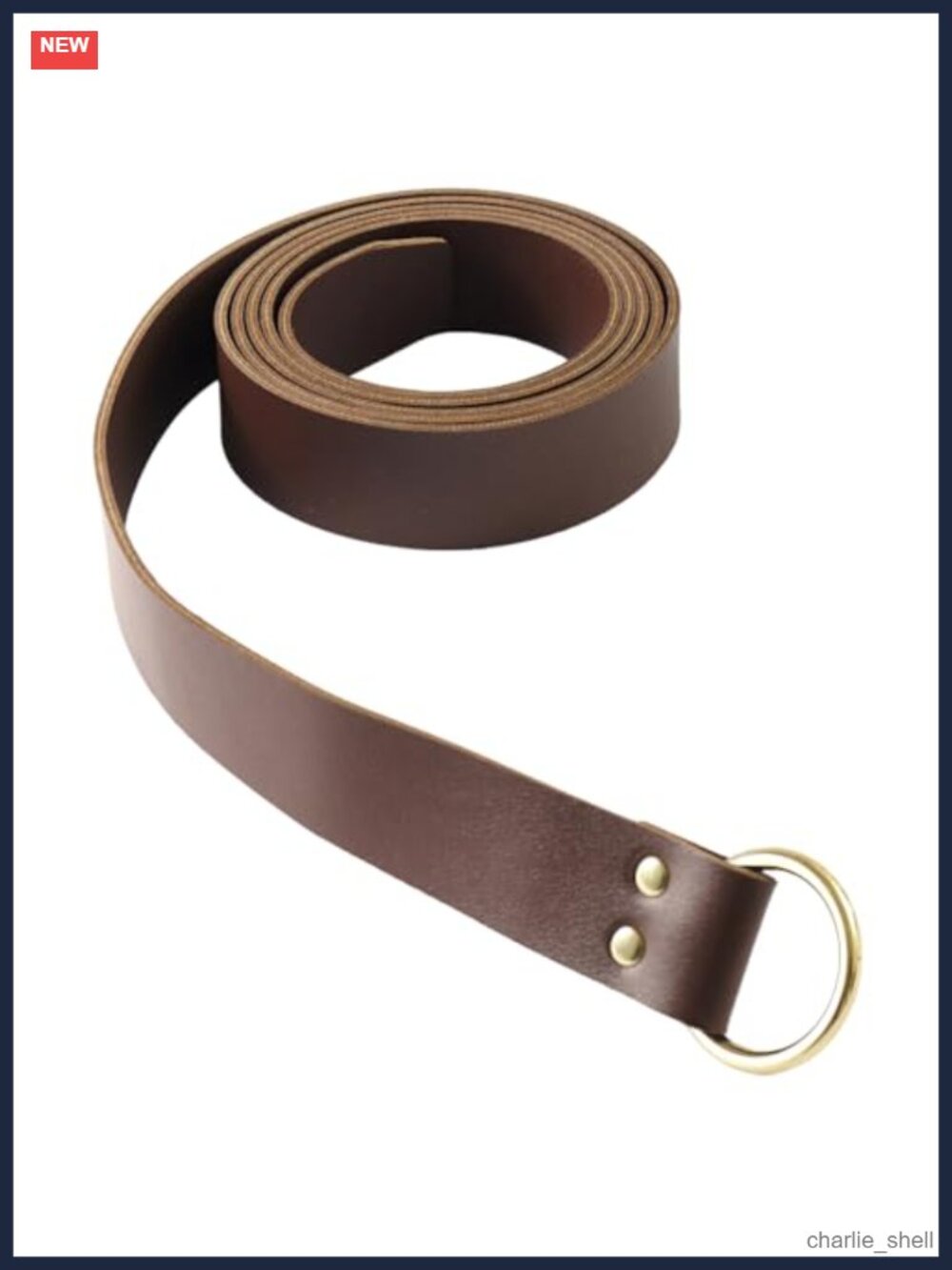 PU Leather Medieval Knight Belt Steel O-Ring Renaissance Costume Accessory